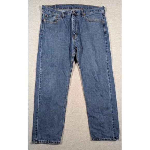 Levis Men Jeans 38x28 505 Straight Regular Fit Medium Wash Denim‎ - Picture 1 of 12